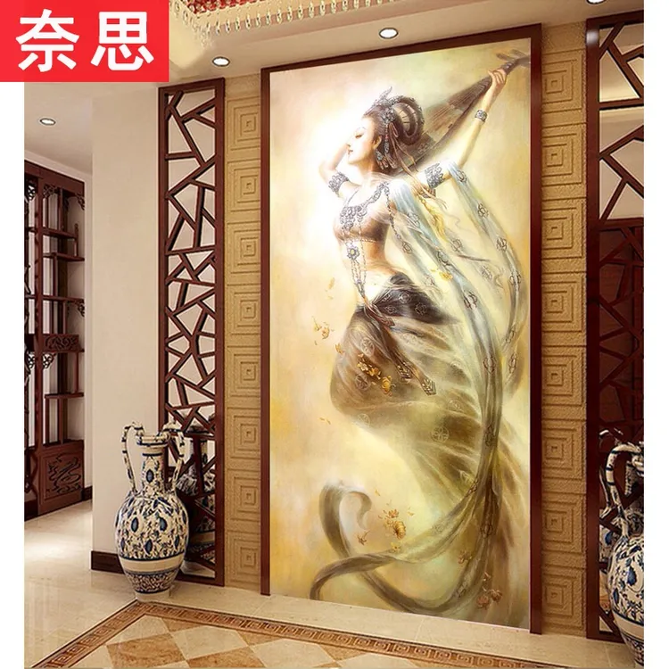 十字绣2025线绣新款客厅大幅简约现代敦煌反弹琵琶人物观音玄关