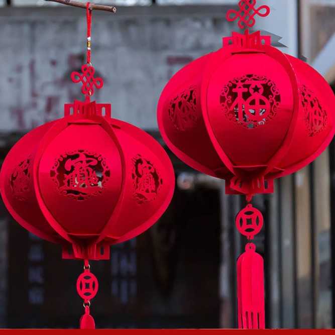 新年装饰品灯笼批发过年挂件室内商场红灯笼春节装饰福字宫灯挂饰