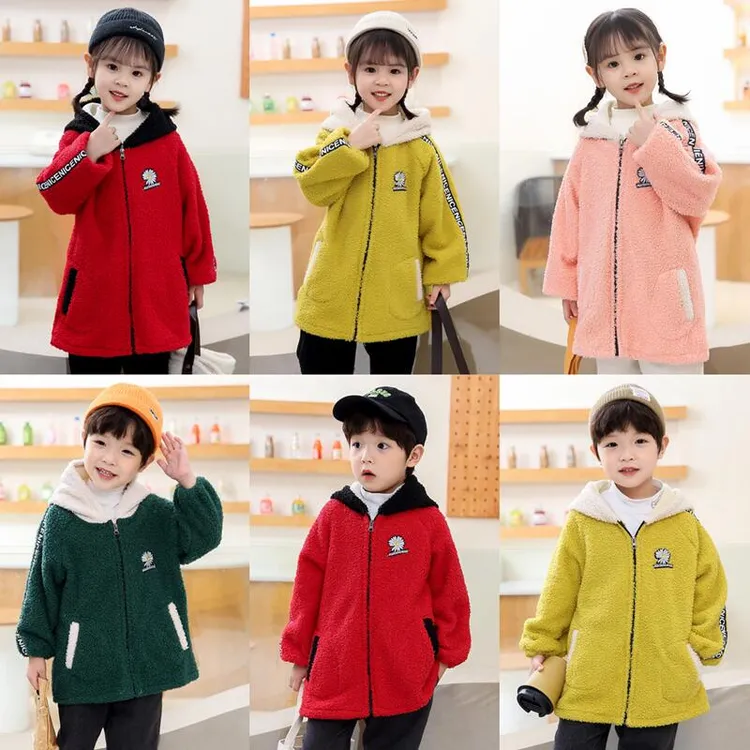 儿童罩衣男小孩女童泰迪加绒幼儿园吃饭护画画衣宝宝外套围兜防脏