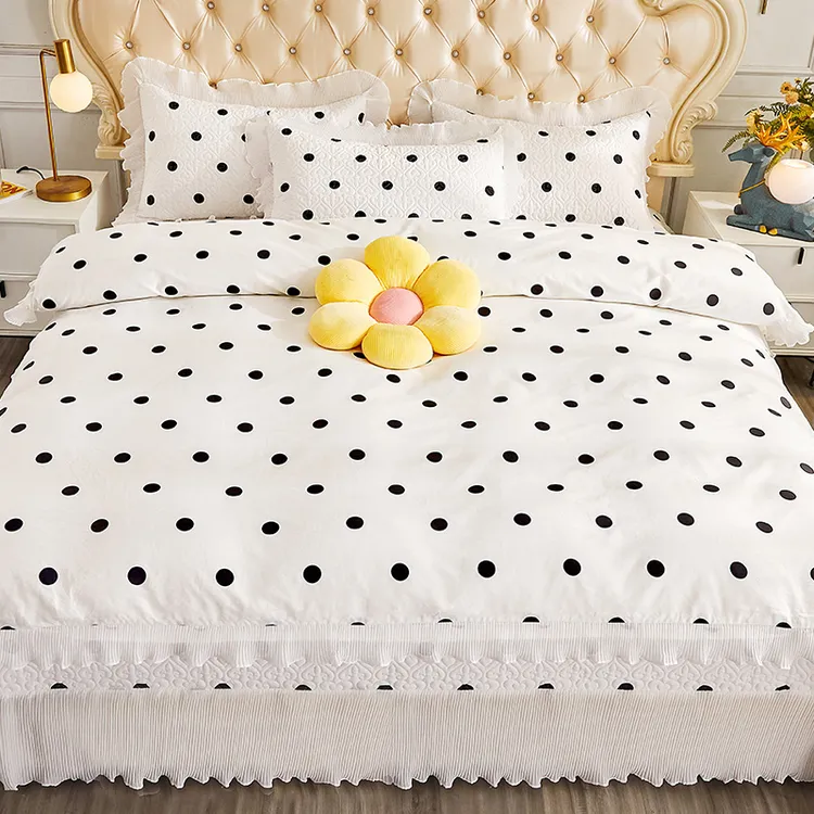 2025新款全棉床盖四件套四季通用床盖三件套全棉夹棉床单四件套件