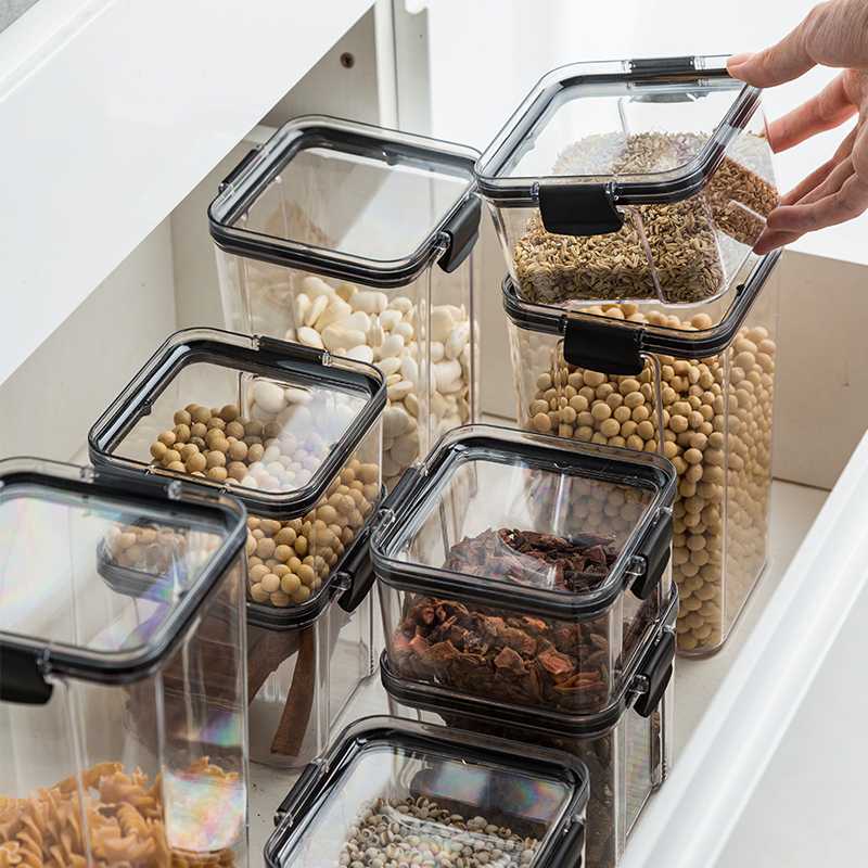 密封罐五谷杂粮厨房收纳食品级透明塑料罐盒子零食干货茶叶储物罐