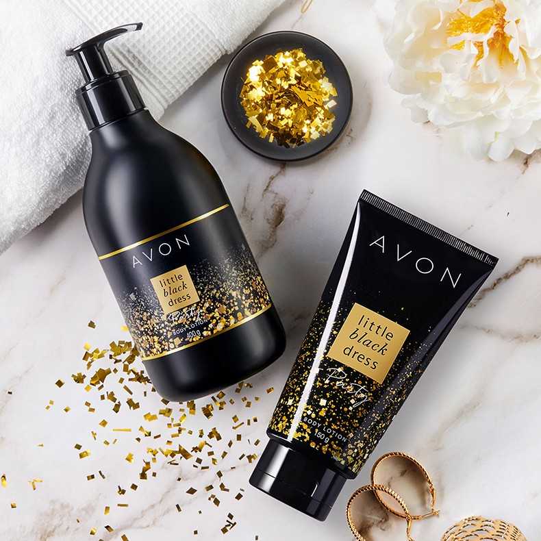 Avon/雅芳小黑裙闪耀香体乳限量款男女通用正品持久留香新疆包邮
