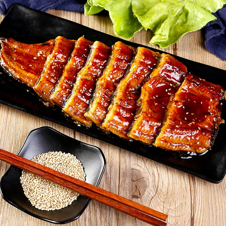 日式蒲烧鳗鱼烤鳗鱼500g网红活鳗烤制加热即食出口寿司鳗鱼饭袋装