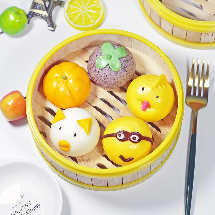 卡通包子馒头组合340g/袋可爱奶黄包豆沙包儿童宝宝早餐半成品