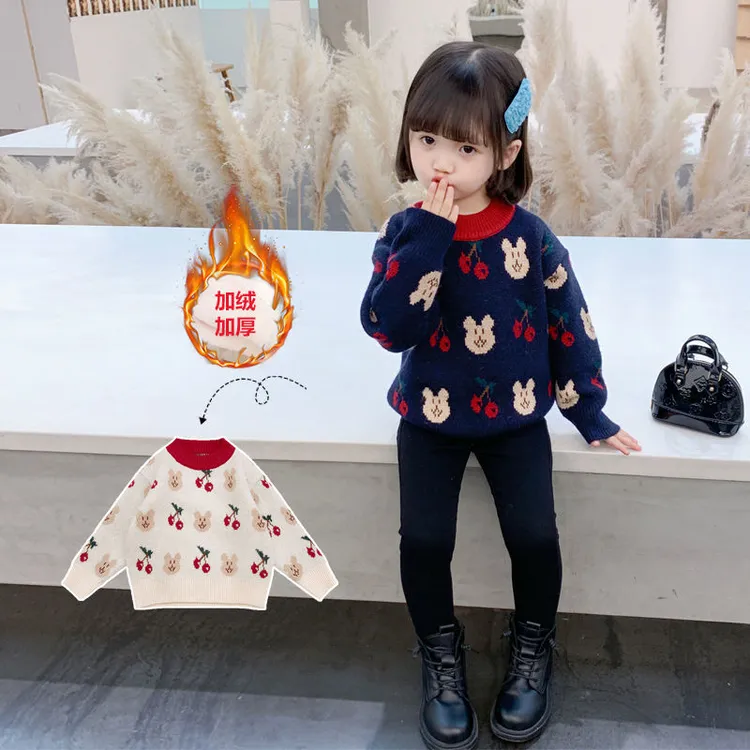 女童毛衣儿童针织衫秋冬宝宝套头2025新款秋装打底衫女孩洋气线衣