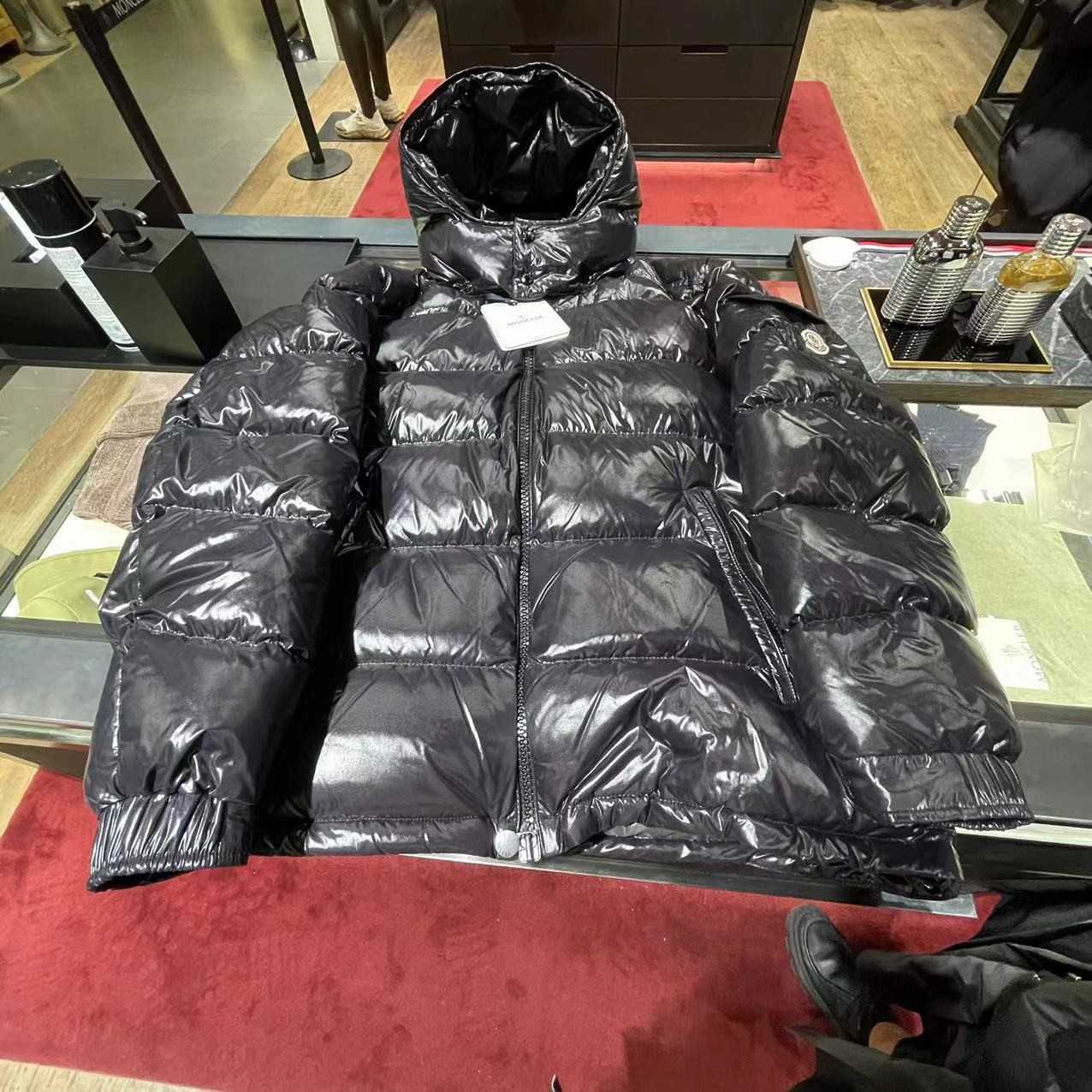 全新未使用 蒙口 /GG/男士黑色羽绒服maya  国现 福利款公价14350