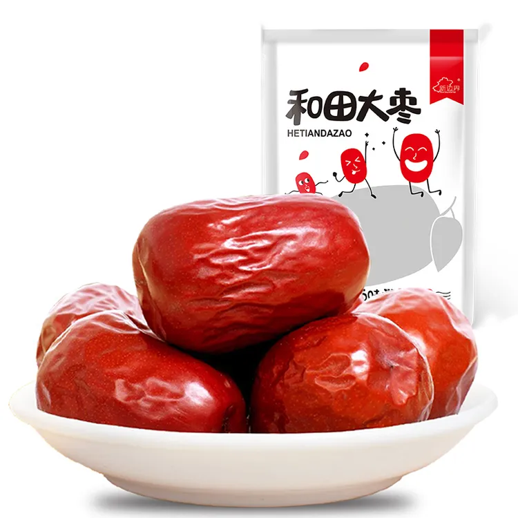 抖 新边界新疆特产和田红枣500g自然风干皮薄肉厚营养果干零食