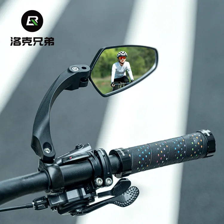 洛克兄弟自行车后视镜山地车反光镜折叠电动车倒车凸面镜观后镜