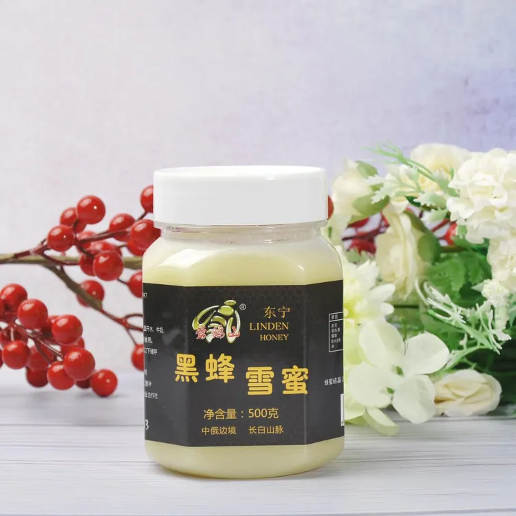 莺鸽山莺鸽山黑蜂雪蜜500g/瓶中俄边境东宁椴树蜜结晶食用密封