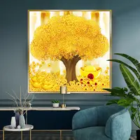 DC/蒂彩【黄金摇钱树】 钻石画客厅玄关挂画寓意吉祥手工diy礼物