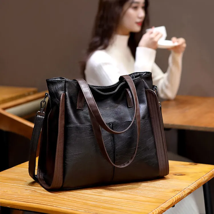 大容量真皮羊皮软皮大包包女2025新款潮手提包单肩女包斜挎包时尚