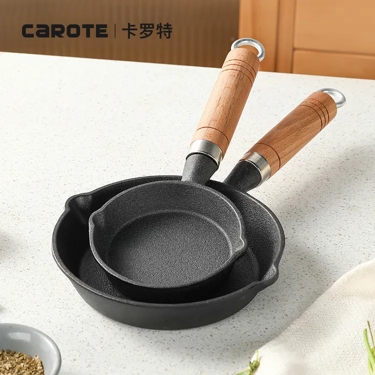 CAROTE/卡罗特铸铁迷你煎蛋锅平底锅煎饼烙锅三合一