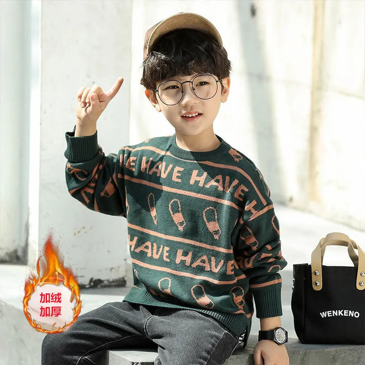 童装男童秋冬毛衣儿童针织衫套头2025新款中大童韩版洋气长袖保暖