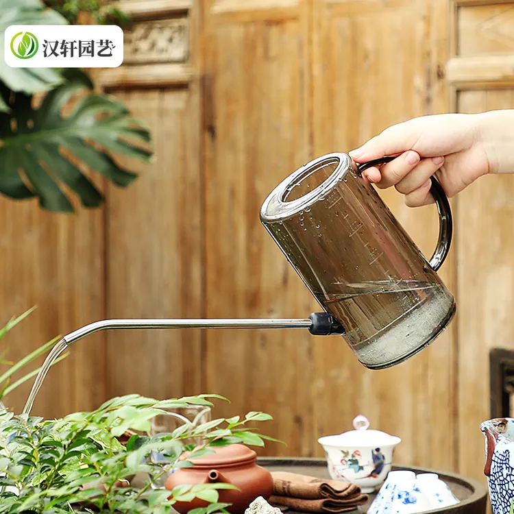 汉轩长嘴浇水壶浇水器喷水壶浇花壶塑料家用多肉种菜园艺大洒水壶