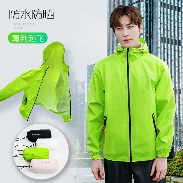 超薄雨衣雨裤套装男女电动车骑行夏季防暴雨全身防水分体外卖雨衣