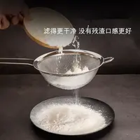 不锈钢面粉筛榨果汁豆浆过滤网筛油渣捞药渣油格泡沫捞勺家用漏勺