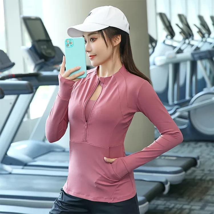 大码瑜伽上衣女秋季胖mm跑步健身衣200斤宽松运动晨跑外套S366