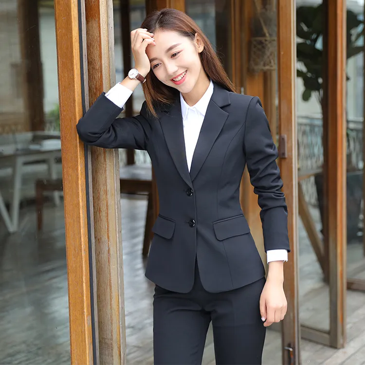 正装女套装职业装气质干练西服银行销售西装大学生面试上班工作服