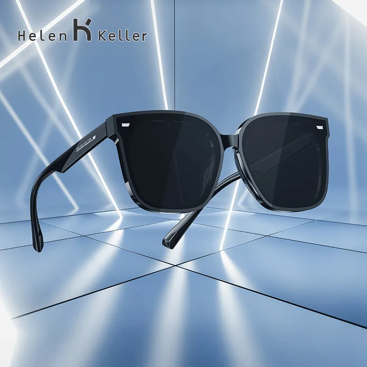 王一博同款眼镜海伦凯勒偏光墨镜H2207防紫外线墨镜潮流大框LJ