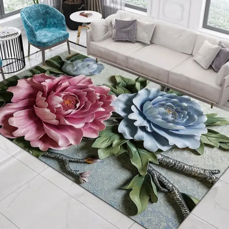【百花齐放】地毯金钻绒客厅茶几地毯床边毯家用书房入户门厅地毯垫