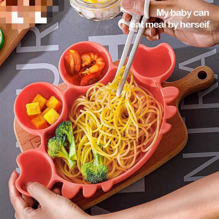 辛虎婴幼儿软硅胶螃蟹餐盘1167