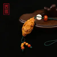 周派春毅核坊 腊梅报喜油核橄榄核雕刻单子手机钥匙链文玩纯手工