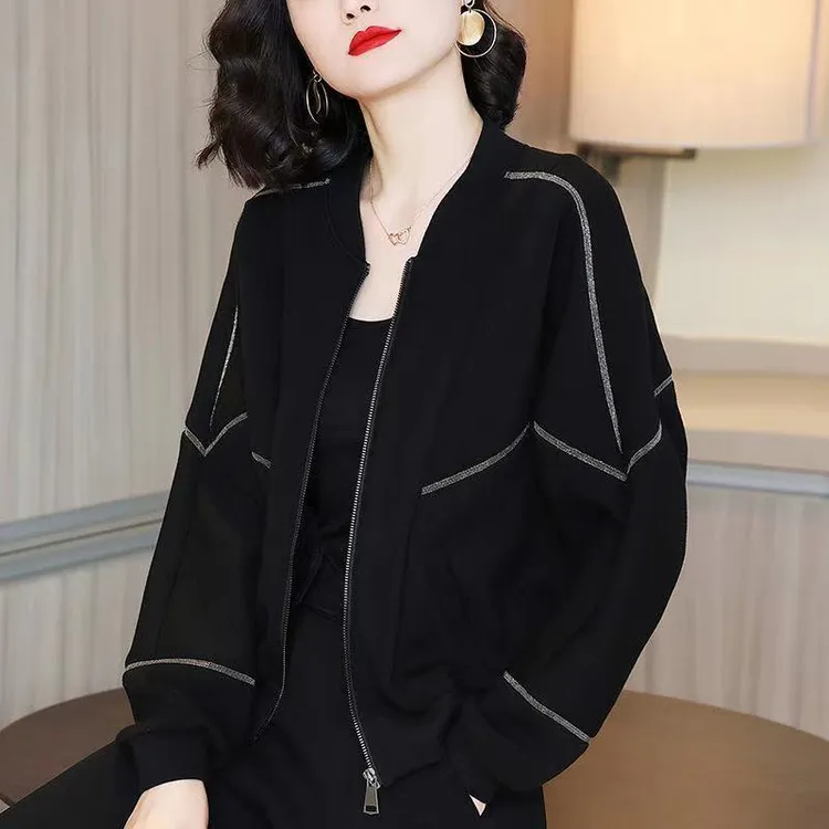 凯林微时尚短款外套女装长袖新款休闲百搭宽松棒球服夹克上衣潮