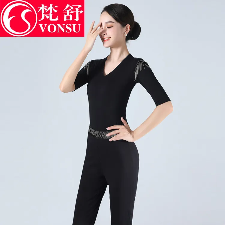 【马晓老师同款】梵舒流苏套装气质健身训练走秀优雅不连体XT5906