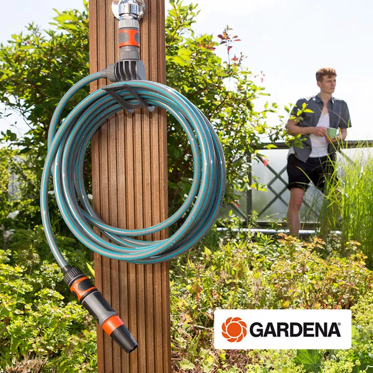 德国进口嘉丁拿GARDENA家庭园艺阳台花园可伸缩弹簧收纳水枪套装
