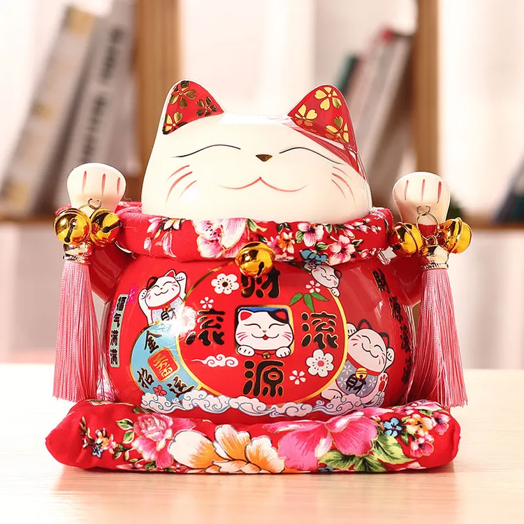 招财猫 7寸喜猫财源滚滚存钱罐18*18cm