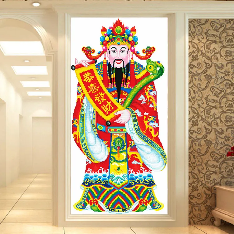 财神（带珠子）十字绣[自己绣，不是成品]61648