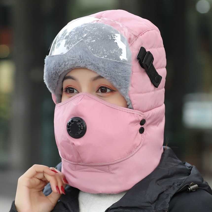新款帽男女冬天保暖加厚眼镜雷锋帽骑车防风冬季户外中老年护耳帽