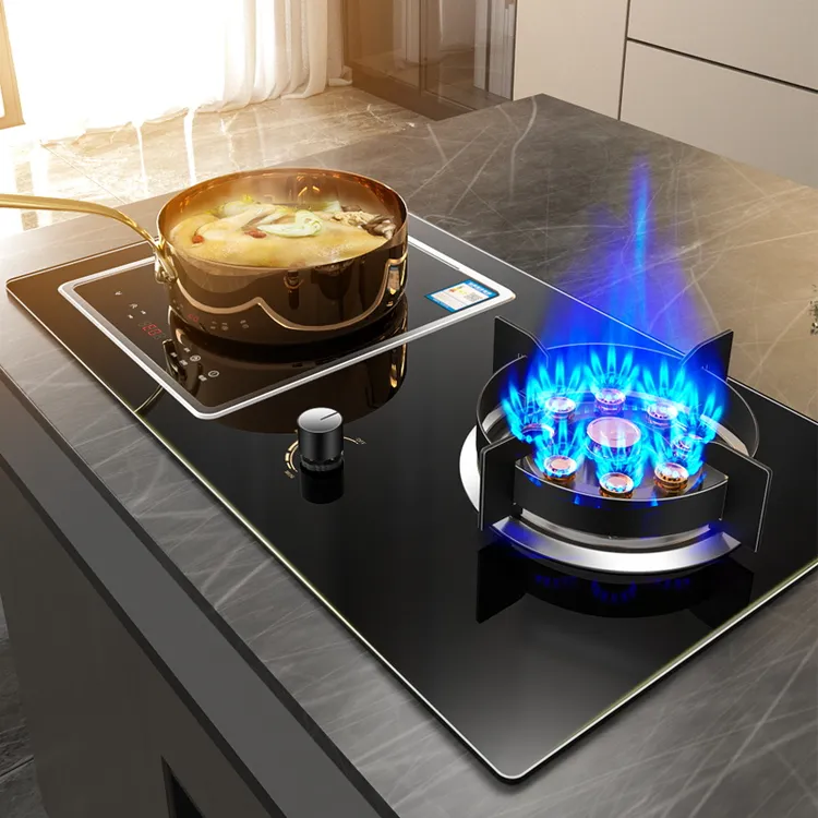 樱花仙子电气两用燃气灶煤气灶气电灶嵌入式电磁炉双灶燃气灶家用