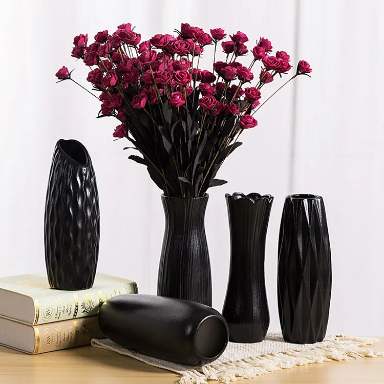 新中式大号简约陶瓷花瓶干花插花器石榴富贵竹百合花客厅复古花瓶