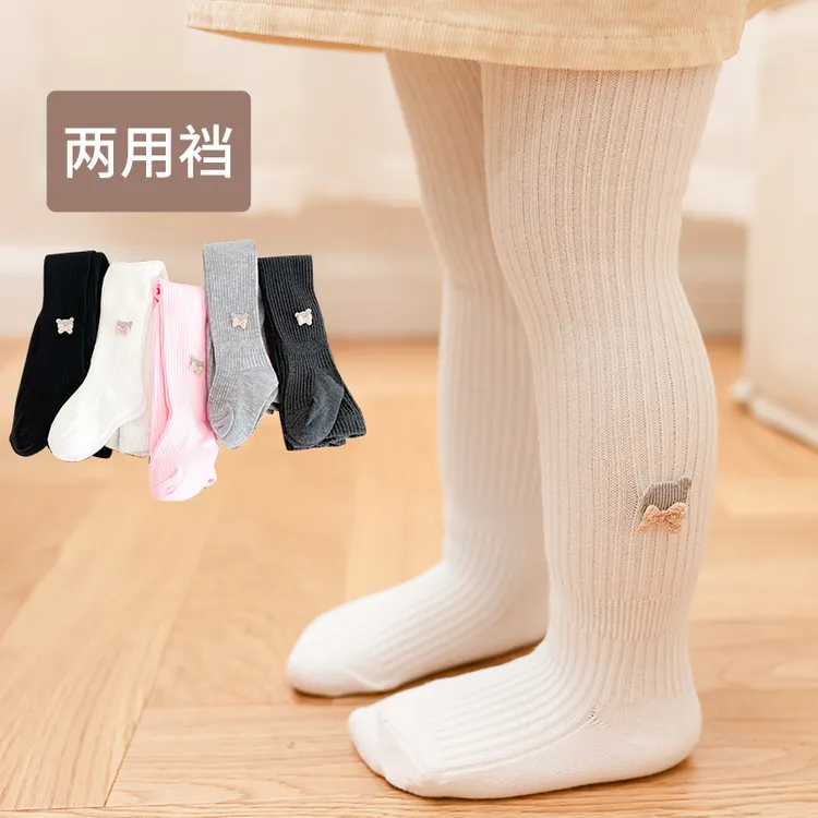 新款婴儿打底裤春秋薄款外穿洋气大PP开档宝宝连裤袜