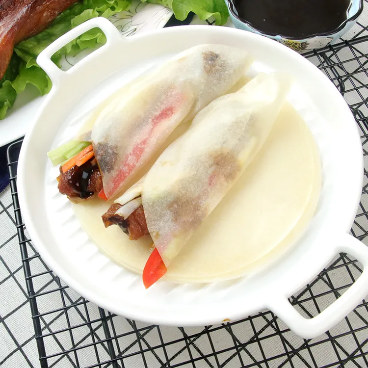 北京烤鸭饼皮手抓饼速食薄卷饼春饼皮食用荷叶饼筋饼煎饼简单春饼
