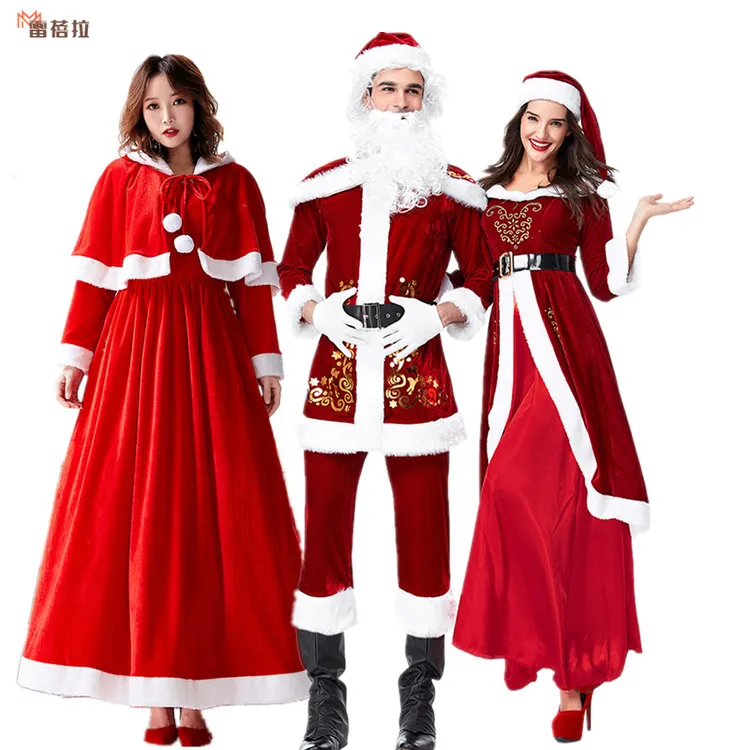 圣诞老人服装成人圣诞老公公衣服套装男女士加大圣诞节舞台表演服