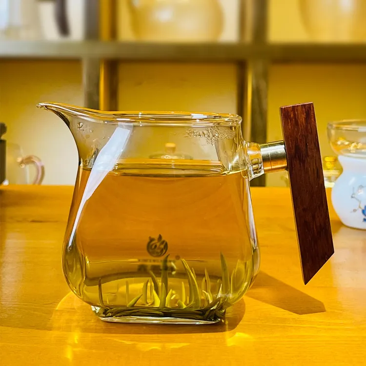 漫佳 方圆在握木把公道杯 ≈360ml