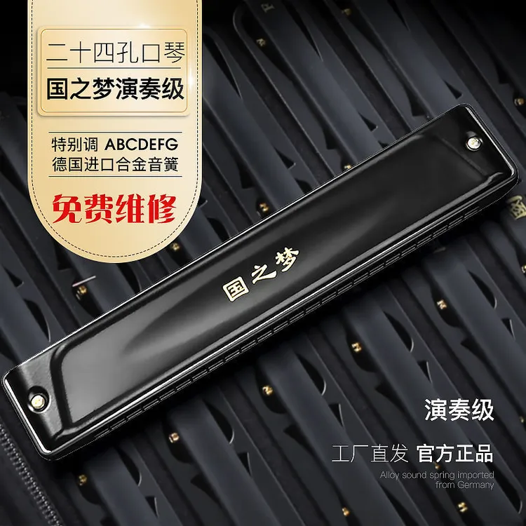 国光24孔国之梦演奏级重音C调口琴