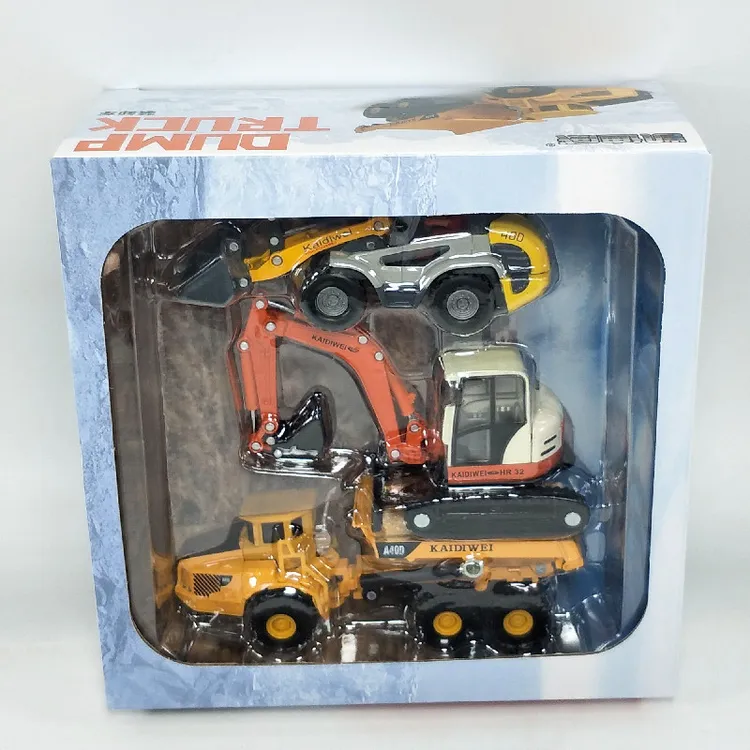 工程车玩具套装铲车挖掘机翻斗车合金汽车模型金属玩具车