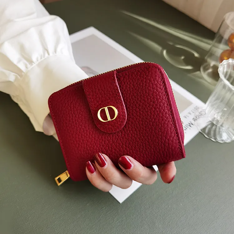 真皮钱包女士短款小巧精致高档卡包一体2022新款牛皮小款小众设计