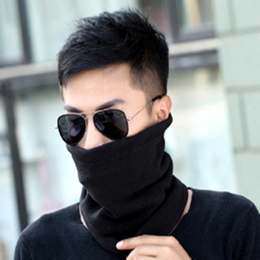 脖套男保暖围巾头套头巾帽抓绒面罩口罩骑行防风护脖加绒面罩女