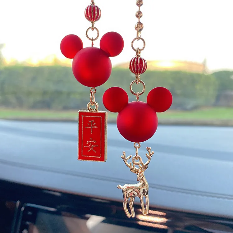 简单优质精致汽车挂件后视镜车内挂饰简约可爱汽车后视镜车载挂件