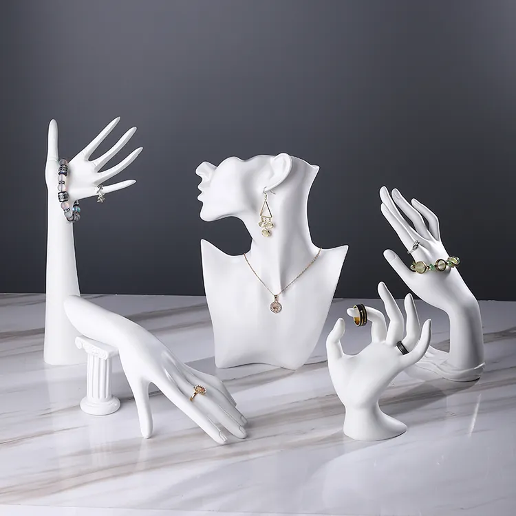 人像模特首饰架挂项链展示架收纳耳环架摆放手镯架戒指托饰品架子