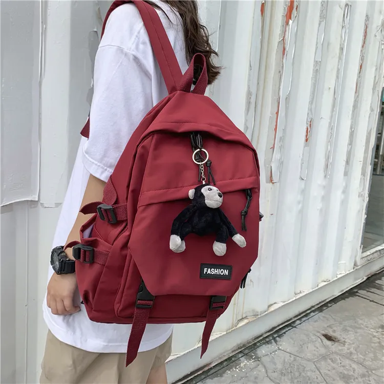 T026新款双肩包中学生书包高中初中生大容量背包
