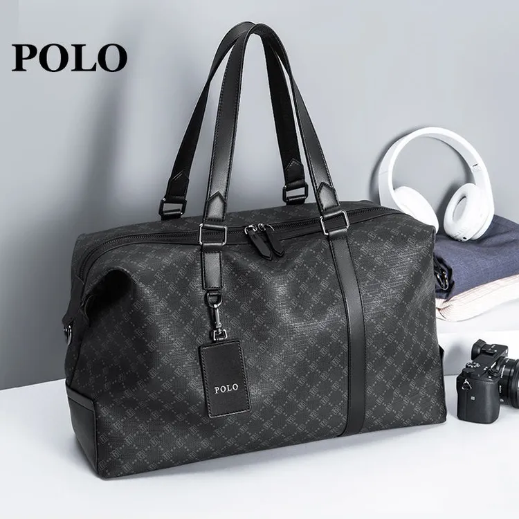 POLO旅行包男士商务手提包出差旅游行李包大容量运动健身包手提包