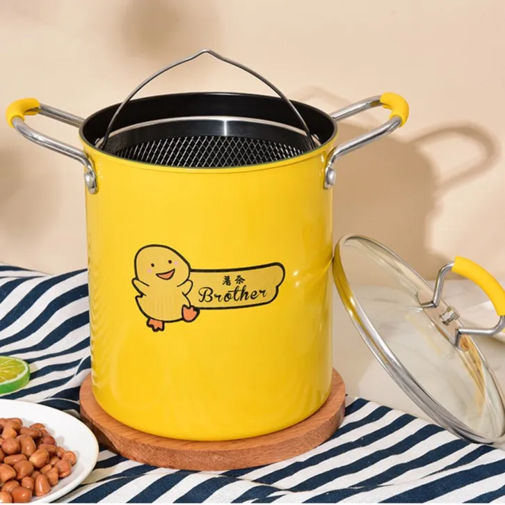 多功能炸炸壶油炸锅不粘炸壶带304滤网盖子网红家用小型神器煎炸