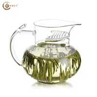 明尚德璃海匠心长颈鹿耐热公道杯LGD030带过滤大容量茶壶一体月牙