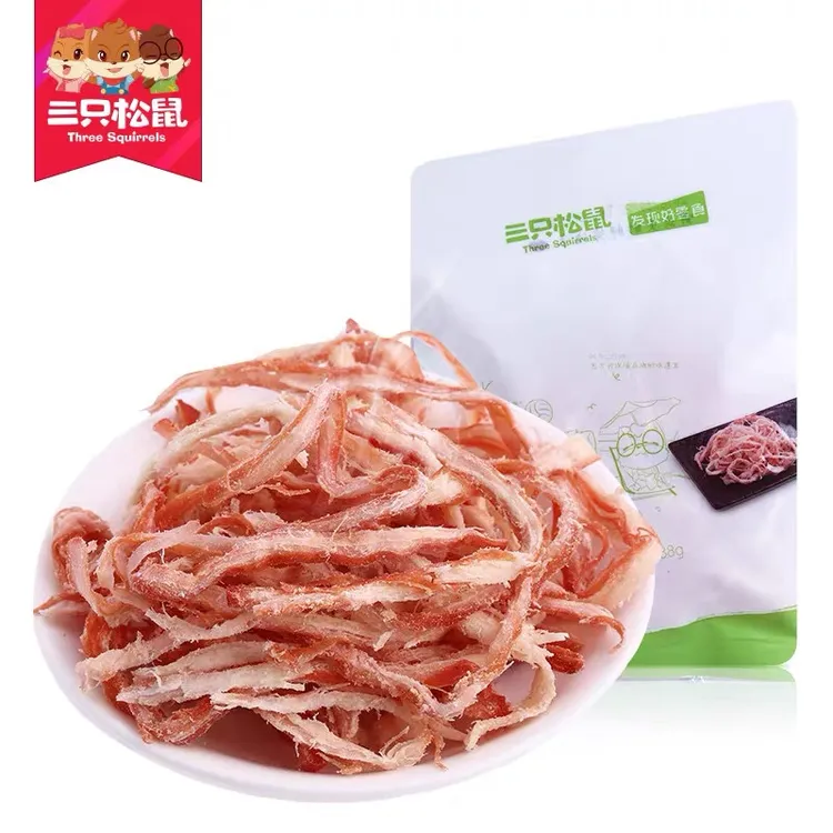 【三只松鼠】原味鲜香鱿鱼丝88g原香鱿鱼丝海味鱿鱼干手撕鱿鱼条