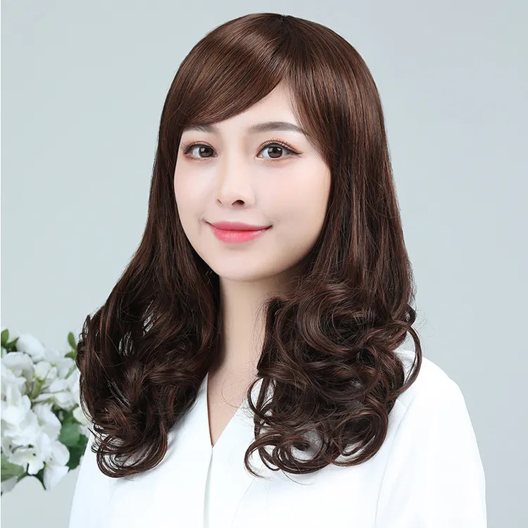 假发女长发长卷发大波浪全头套逼真自然中长发头套式妈妈真发发套